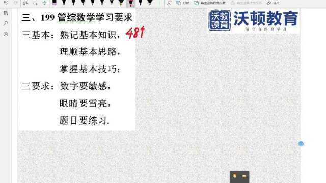 【沃顿教育】199管综数学导学课