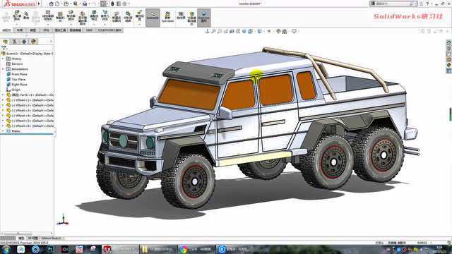 SolidWorks模型分享:奔驰 G63 AMG 6x6(封面图形)