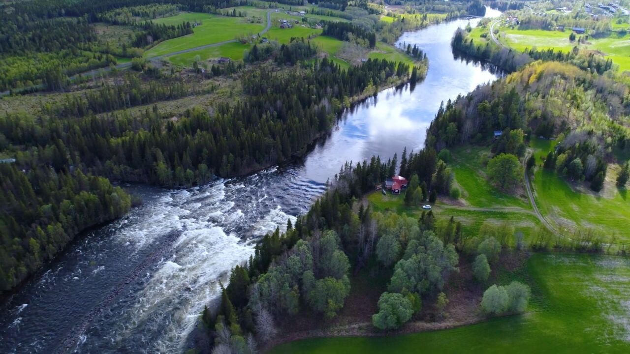 俯瞰瑞典自然风光和放松舒缓的轻音乐