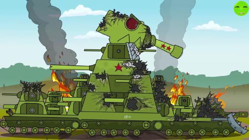 坦克动画：KV44仅靠最后一口气，成功消灭敌人