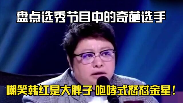 盘点选秀节目中的奇葩选手:嘲笑韩红是大胖子 咆哮式怒怼金星!