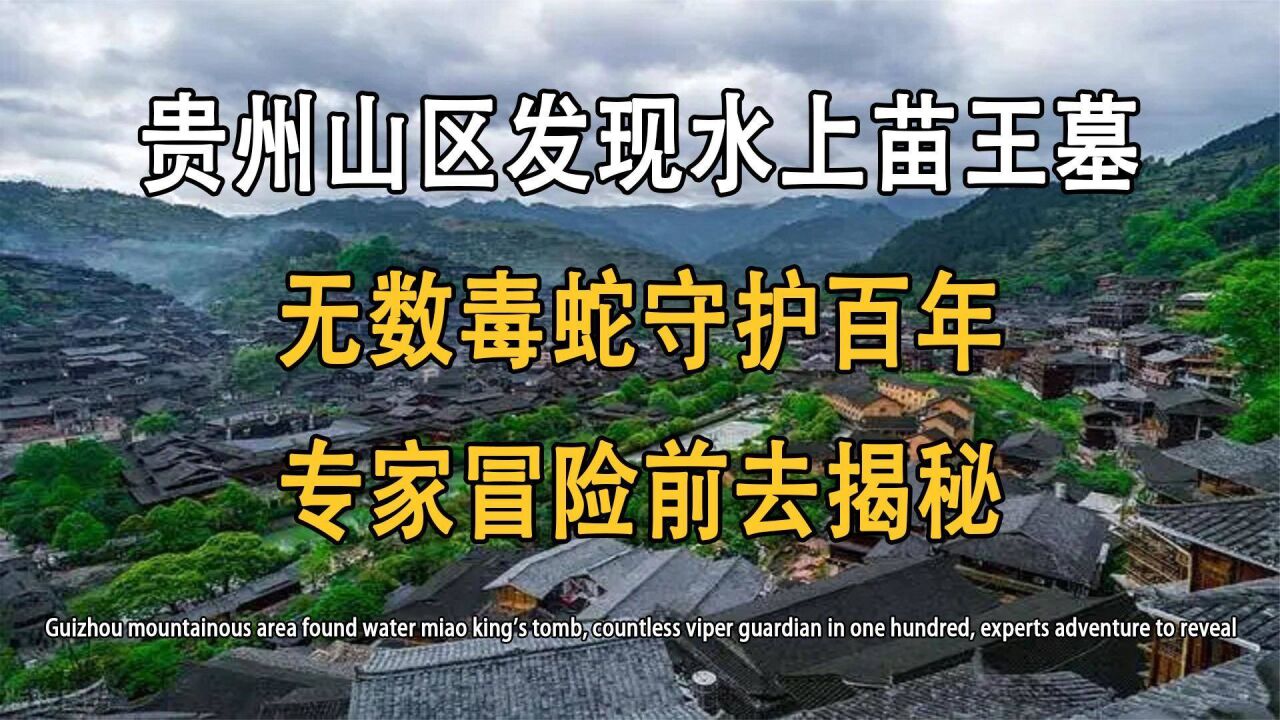 贵州山区发现水上苗王墓,有毒蛇出没守护百年,专家冒险前去揭秘