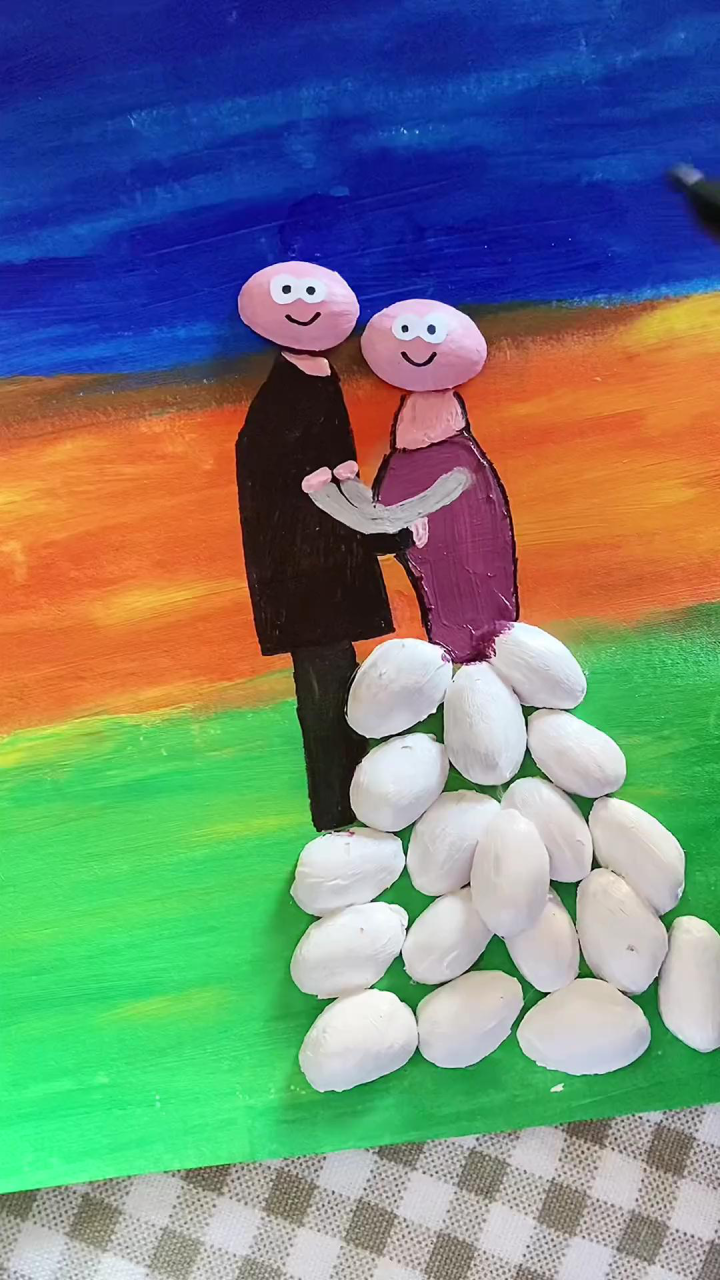 开心果壳也是宝,做幅好看的开心果壳画,纪念度过的十几年#创意美术