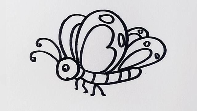 蝴蝶简笔画教程