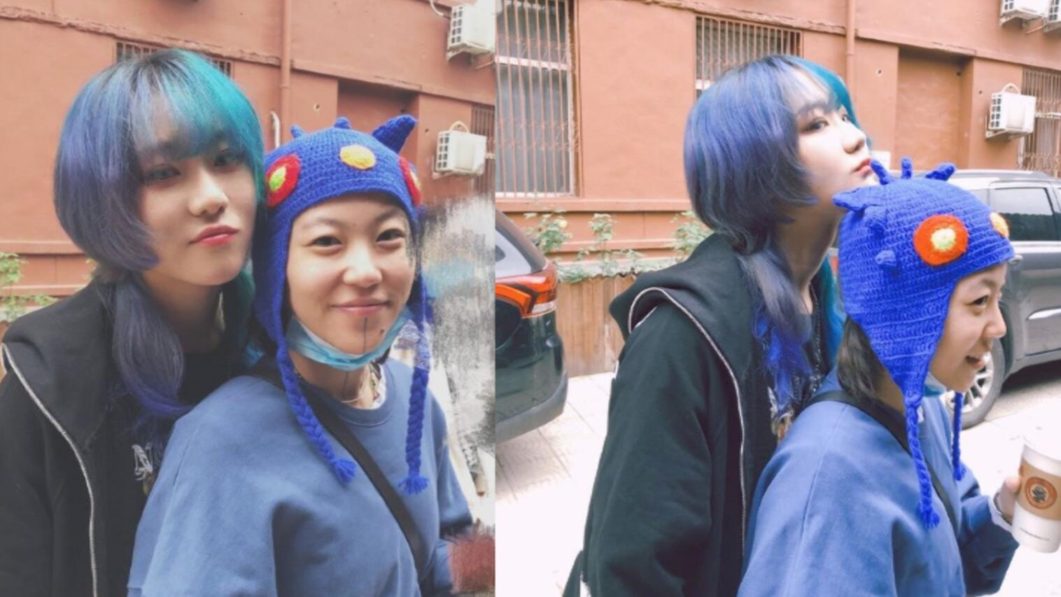 窦靖童与同父异母妹妹合影,姐妹俩风格差距大_腾讯视频