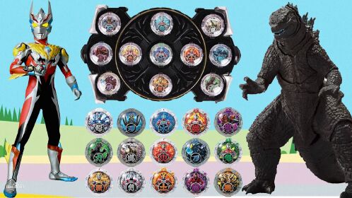 罗布水晶合集,水晶召唤令伽奥特曼对战怪兽哥斯拉