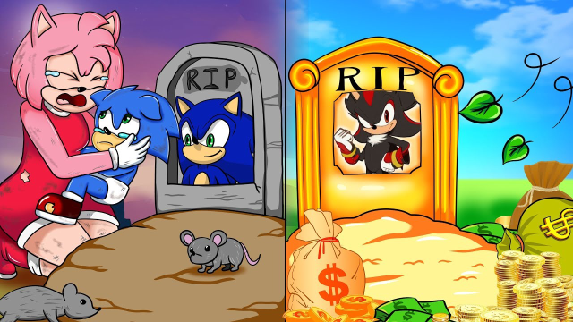 索尼克动画:索尼克为救暗影砸伤了腿,暗影和索尼克阴阳相隔!