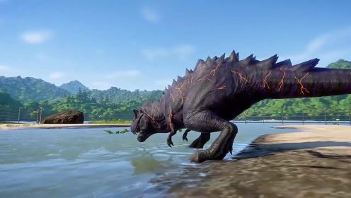 趣味恐龙动画系列:霸王龙 vs 鲨鱼王,恐龙合体鲨鱼会赢吗?