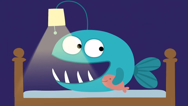 你敢关灯睡觉吗?灯笼鱼被影子吓得一惊一乍,根本不敢睡觉