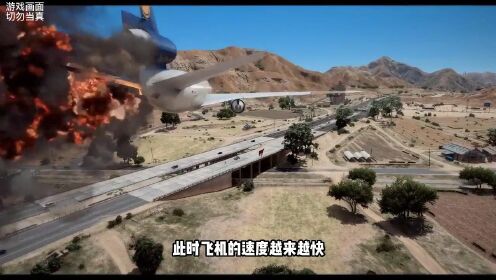 模拟游戏 -菜鸟飞行员狗蛋空中撞车，只能选择迫降沙漠