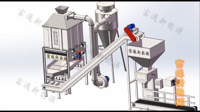 木屑颗粒机颗粒饲料机用逆流式冷却机配套自动打包机包装秤装袋机