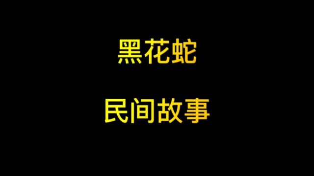 民间故事———黑花蛇