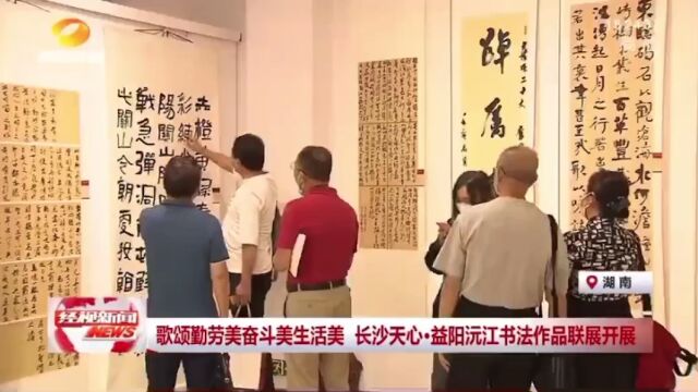 长沙天心ⷮŠ益阳沅江书法作品联展在长沙开展 展至10月1日,免费对公众开放