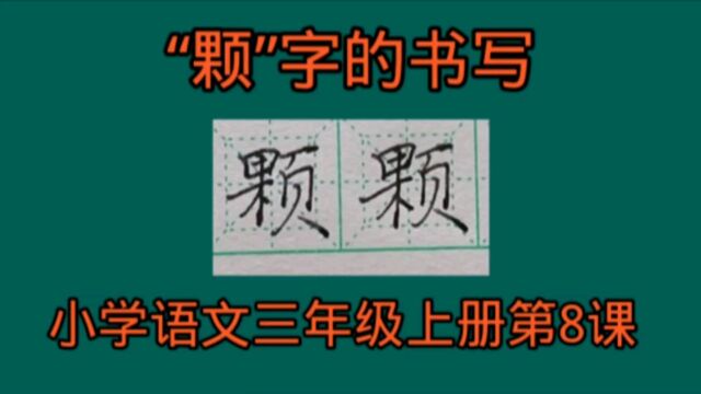 “颗”字的书写