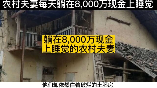 躺在8,000万现金上睡觉的农村夫妻,他们的背后到底隐藏着什么秘密…