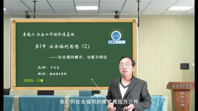 视频:社会福利的模式、功能与特征1280字幕