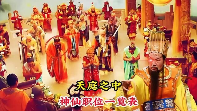 天庭神仙职位高低排名,就连三界之主玉皇大帝,也不过是个打工仔 #天庭神仙职位表 #元始天尊 #道家文化 #怀旧经典影视