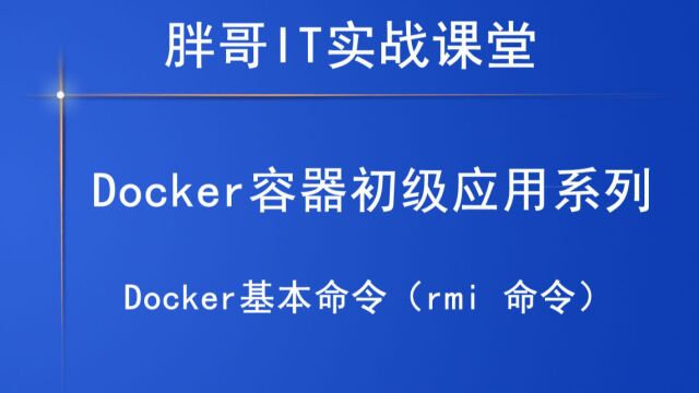 Docker基本命令(rmi 命令)上1