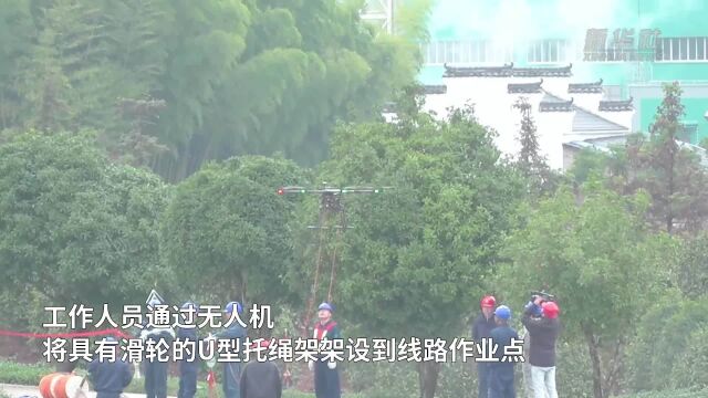 浙江金华:“空中电梯”助力电网带电检修提质增效