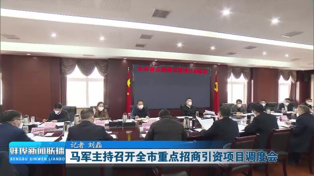 马军主持召开全市重点招商引资项目调度会