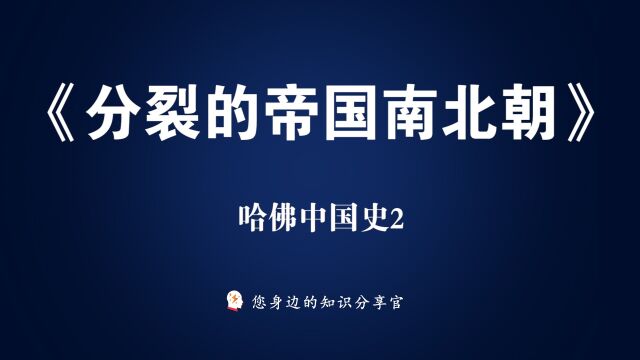 外国人眼中的中国史《哈佛中国史02分裂的帝国:南北朝》