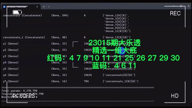 大乐透23015期基于Python神经网络分析,大底数据