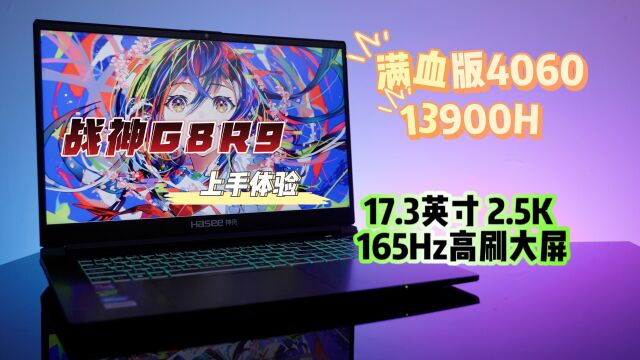 17.3寸2.5K大屏游戏本,神舟战神G8R9体验:13900H+4060有多强?