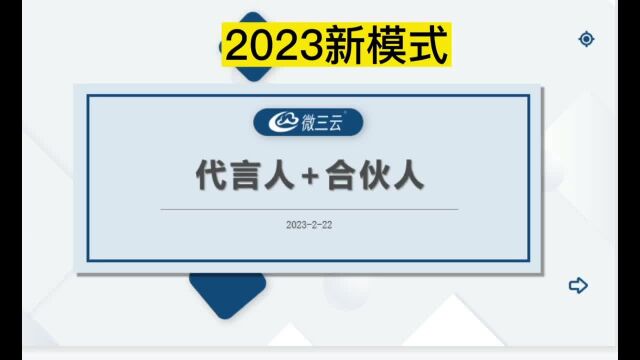 2023电商新模式,代言人模式,合伙人模式,2月底开发完成