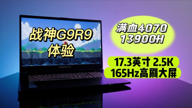 17.3寸13900H大屏游戏本,神舟战神G9R9体验:满血4070有多强?