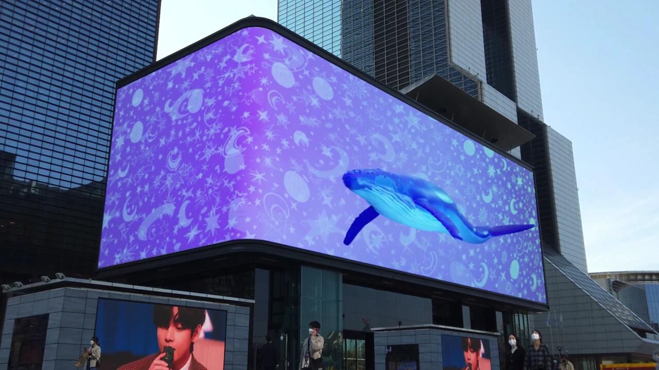 户外大屏裸眼3d大屏幕视频内容定制立体显示大屏幕