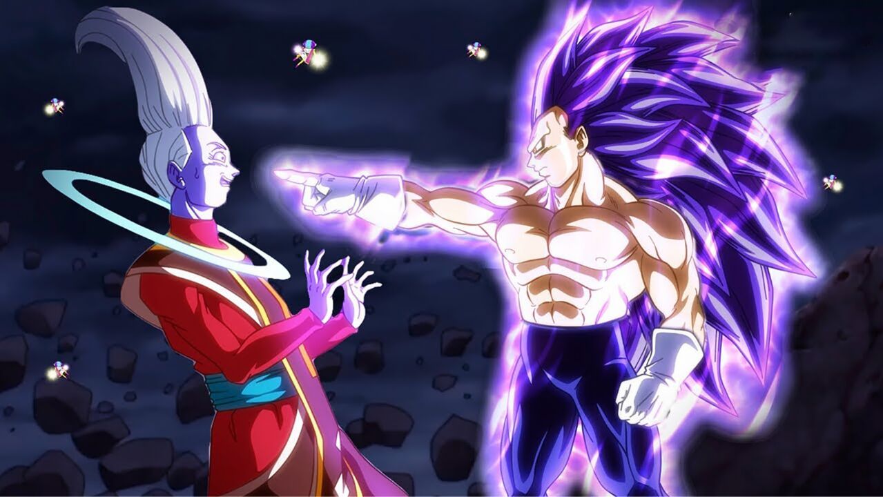 《龙珠超》番外,凡人之躯对抗天使,超3自我极意贝吉塔vs维斯,王子高光