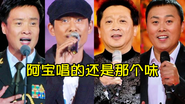 阎维文,阿宝,郁钧剑,刘大成同唱一首歌,阿宝唱的还是那种别样味道