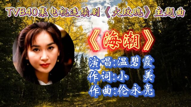 怀旧歌曲温碧霞深情演唱《海潮》是TVB电视剧《火玫瑰》主题曲!