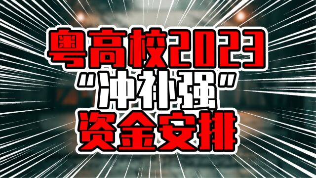 粤高校2023“冲补强”资金安排,粤西4校在列,整体超过3亿元