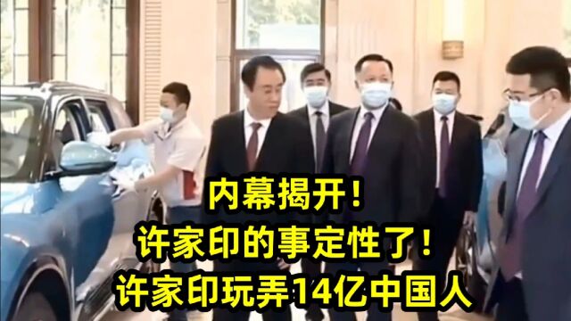 内幕揭开!许家印的事定性了!许家印玩弄14亿中国人