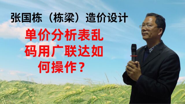 张国栋(栋梁)造价设计:单价分析表乱码用广联达如何操作?