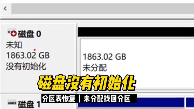 没有初始化未分配分区表恢复,数据恢复陈楠