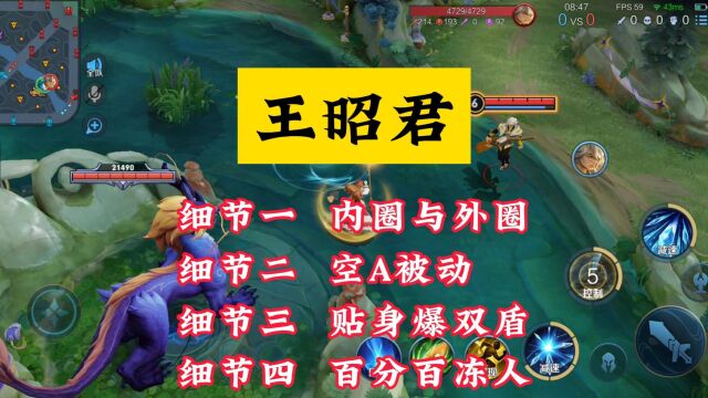 王者荣耀:王昭君的4个冷门细节教学,没有你想的那么简单!