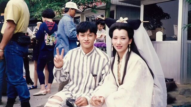 1992年《新白娘子传奇》幕后拍摄花絮剧照