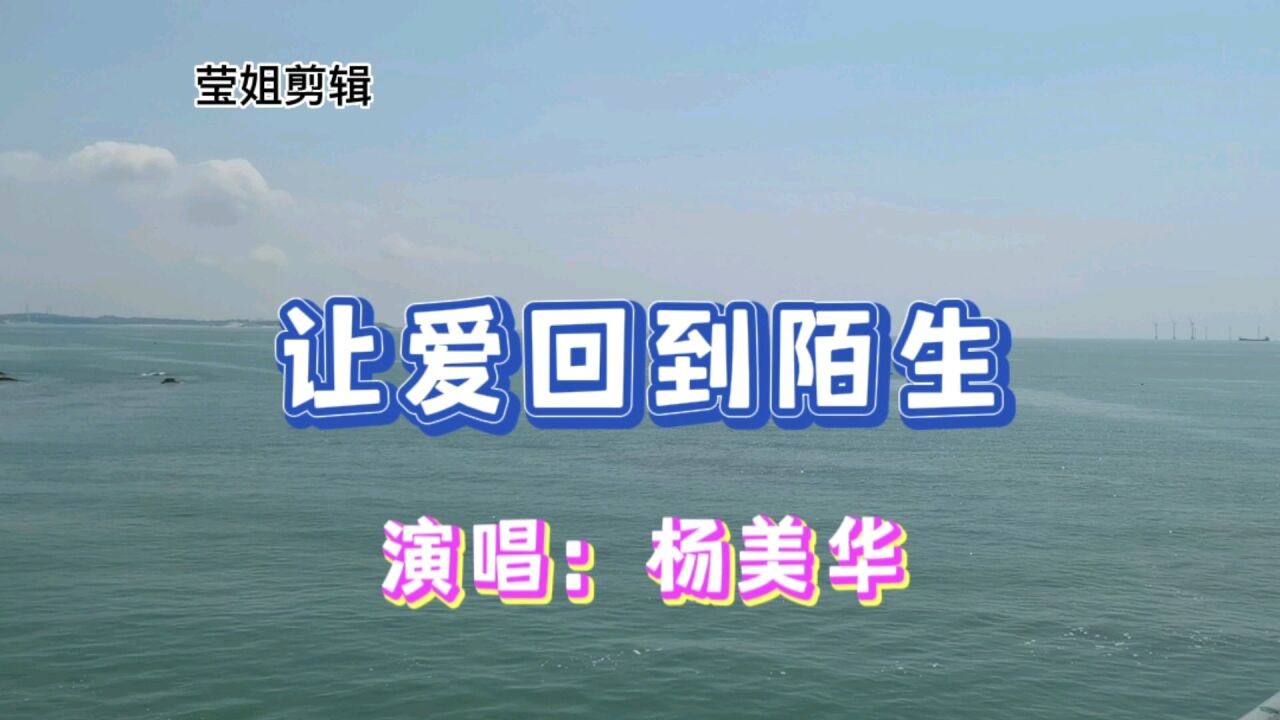 《让爱回到陌生》原唱杨美华,经典老歌,伤感催泪