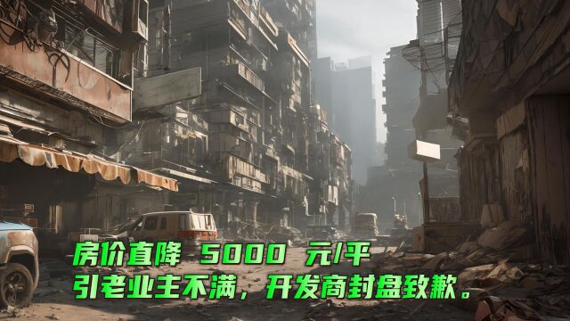 房价直降 5000 元/平,引老业主不满,武汉某新盘开发商封盘致歉