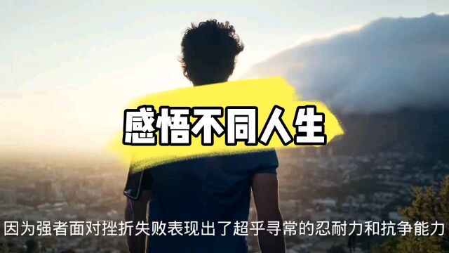 感悟不同人生真谛