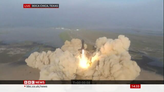 BBC直播Space X 的星舰从发射到自爆完整版