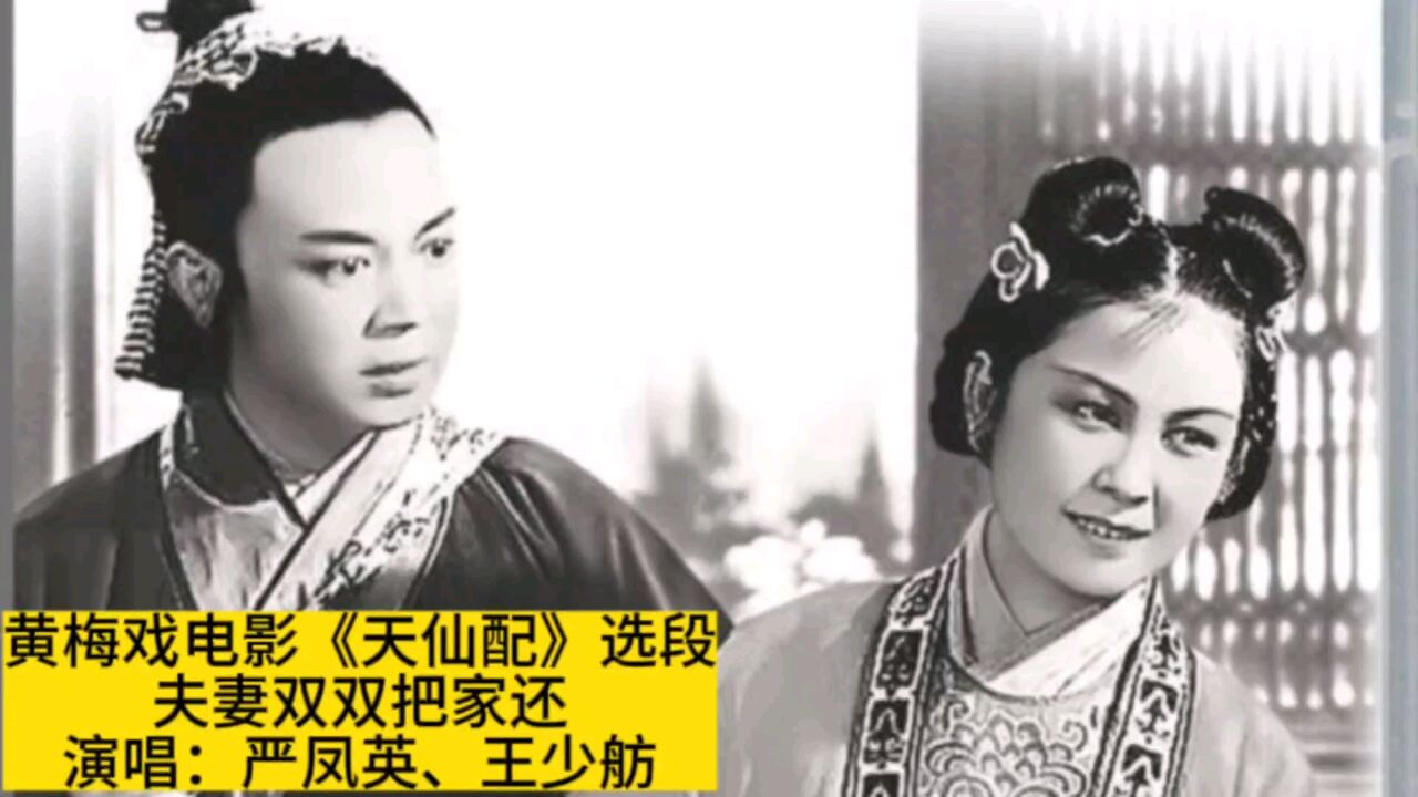 电影《天仙配》选段《夫妻双双把家还》,严凤英王少舫原版原唱