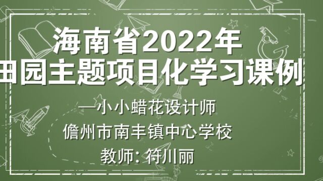 海南省2022年田园新项目化学习课例+儋州市+南丰镇中心学校+符川丽+小小蜡花设计师