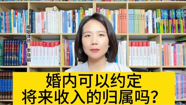 杭州婚姻纠纷律师:将来的收入可以约定到婚内财产协议中去吗?