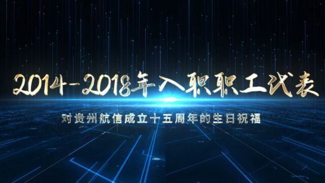 20142018年入职职工代表,祝贺贵州航信成立十五周年生日快乐