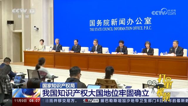 国家知识产权局:我国知识产权大国地位牢固确立