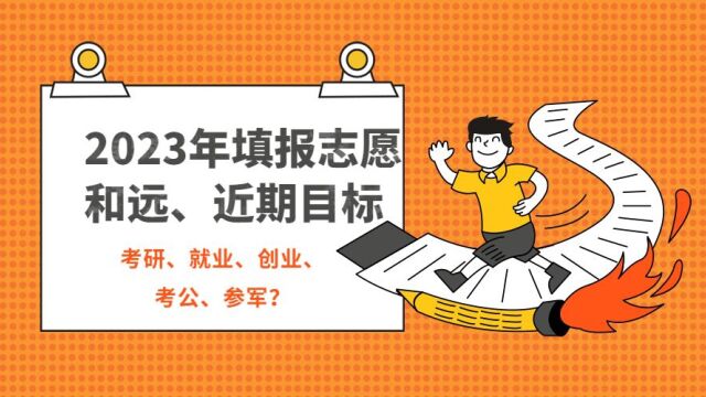 考研、就业、创业、考公、参军和2023年填报志愿的关联