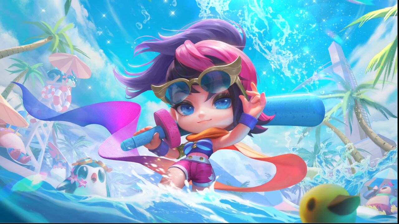 theshy纪念限定 泳池派对 小小菲奥娜 局内展示